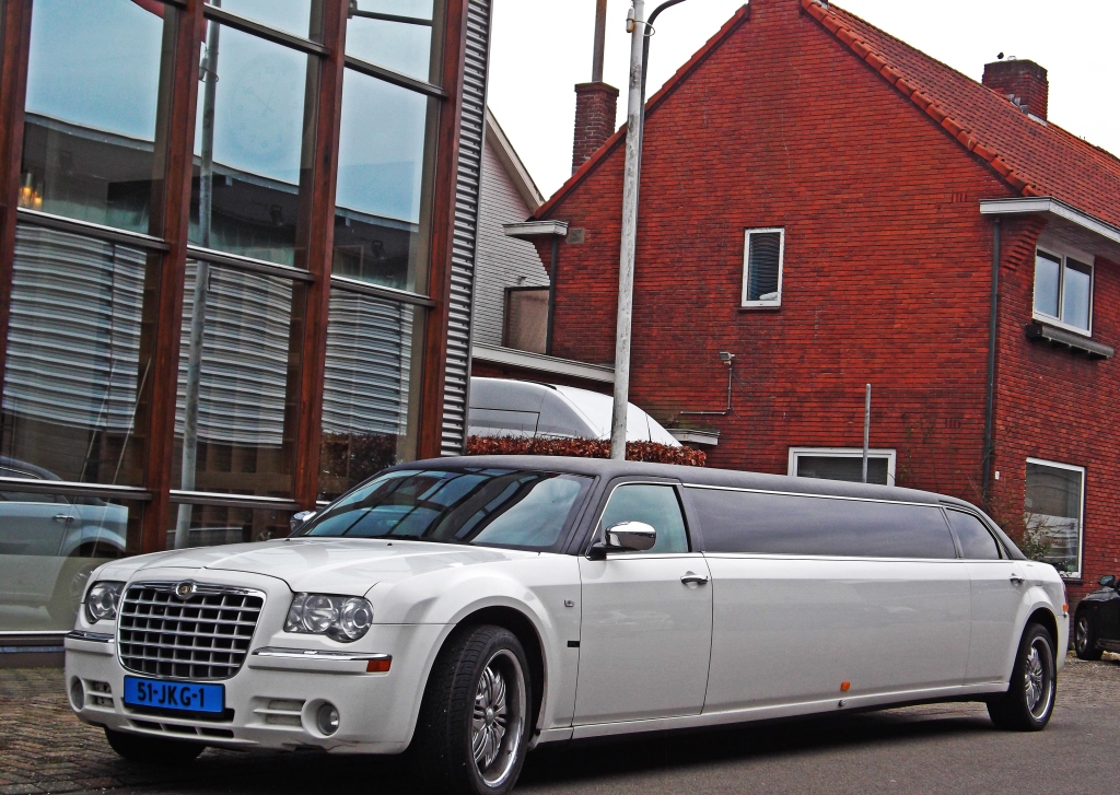 white modern limo