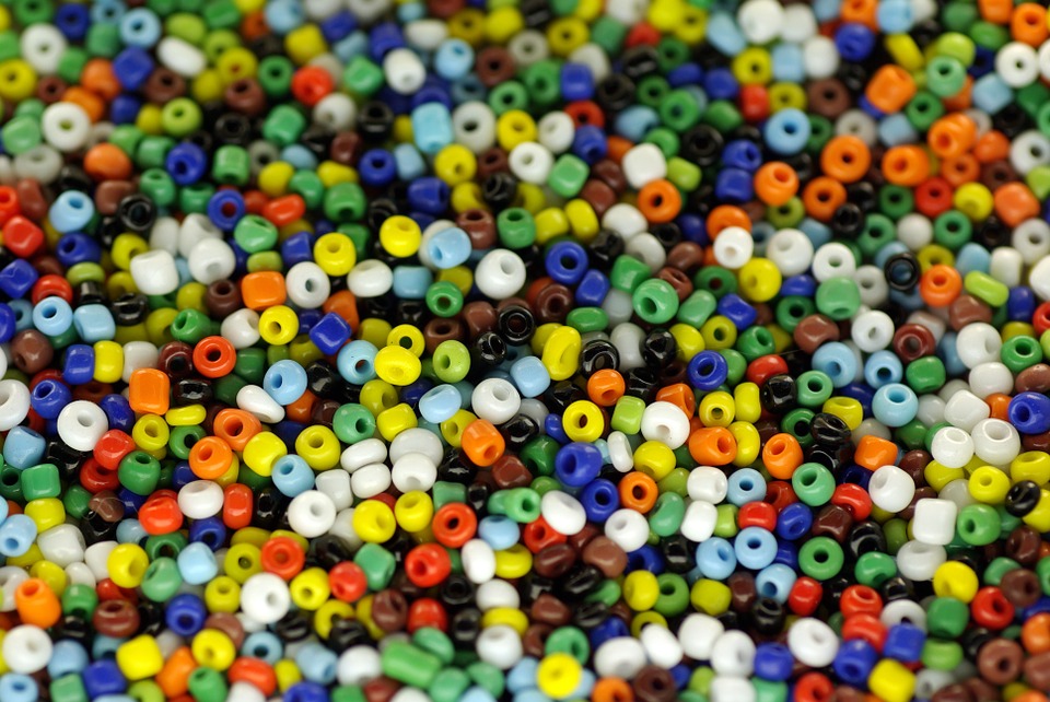 different colors of beads